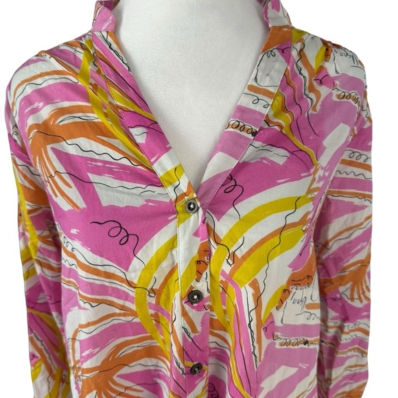 Vera for Anthropologie Spring Dress Maximalist Oversized Artsy Abstract 1990s XS - Picture 7 of 16